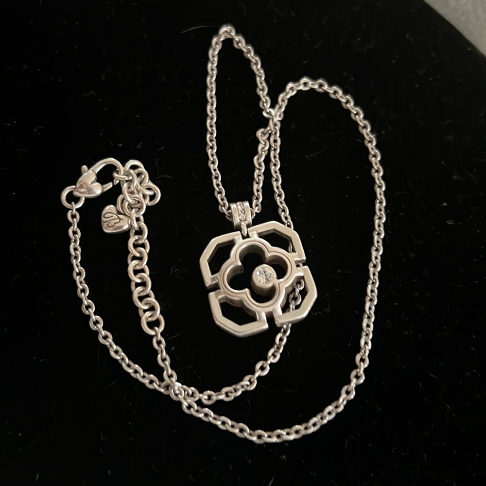 Brighton crystal square necklace.